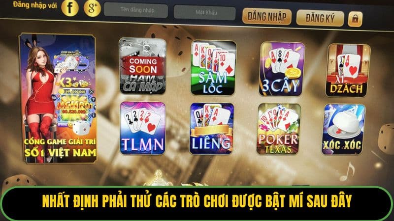 Nhất định phải thử các trò chơi được bật mí sau đây