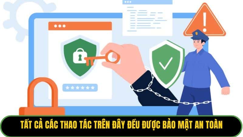 Tất cả các thao tác trên đây đều được bảo mật an toàn